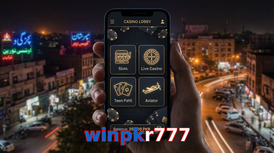 Main screen of Winpkr777 app page for PK players